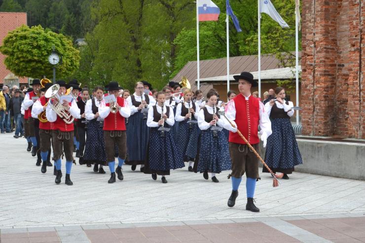 Parada Pihalnega orkestra Jesenice - Kranjska Gora na Stari Savi na Jesenicah leta 2019