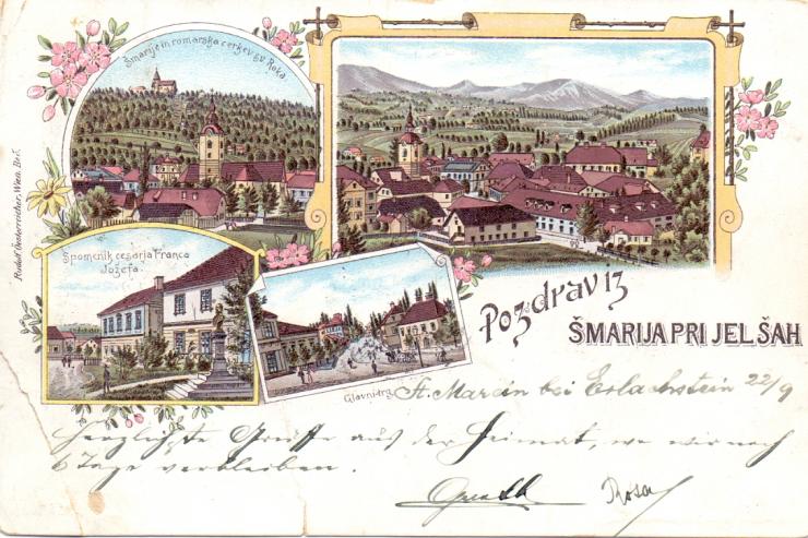 Najstarejša razglednica Šmarja pri Jelšah, 1897