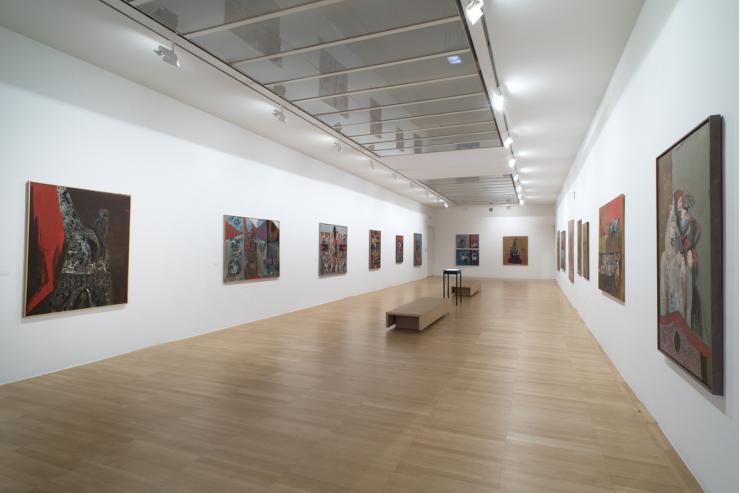 Postavitev razstave v Moderni galeriji, Ljubljana. Foto: Dejan Habicht