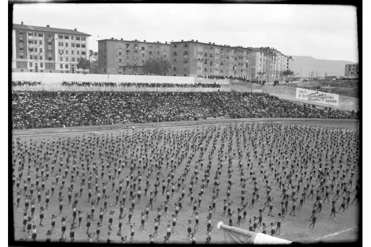 Telovadni natop v Trstu 1947