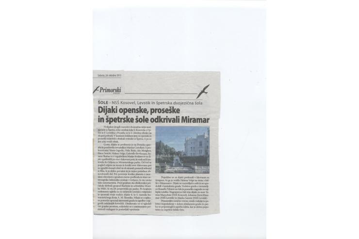 Opis vodenega obiska, Primorski dnevnik, sobota 24.oktobra