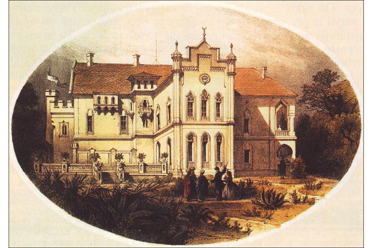 Dvorec Jelšingrad okoli leta 1860