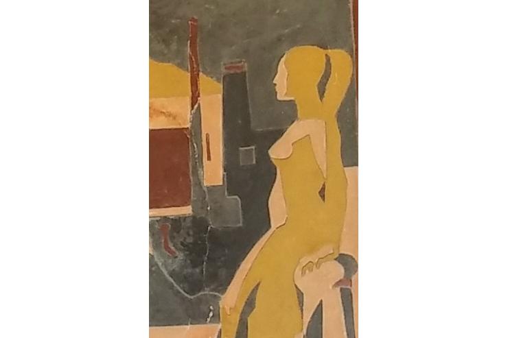 Vladimir Lakovič, zgrafito (detajl), 1956