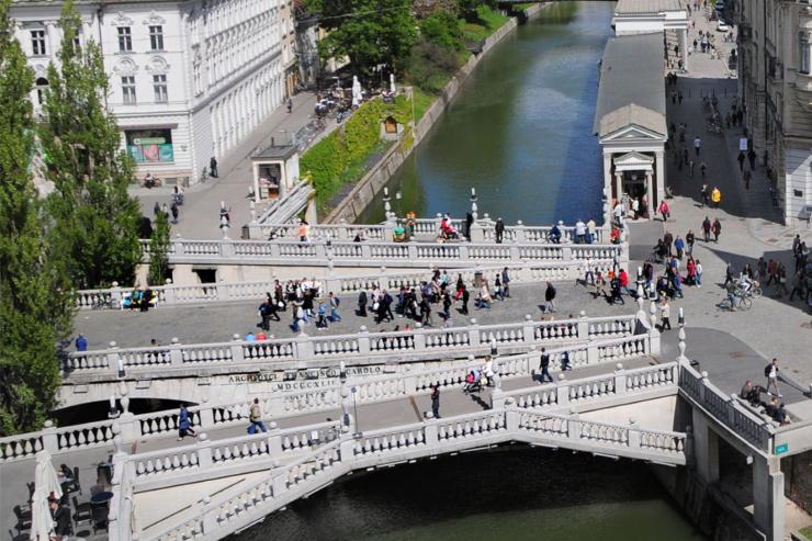 Tromostovje v Ljubljani. Vir: Visitljubljana.com