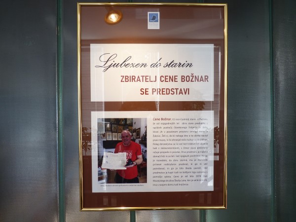 Razstava Ljubezen do starin - zbiratelj Cene Božnar se predstavi